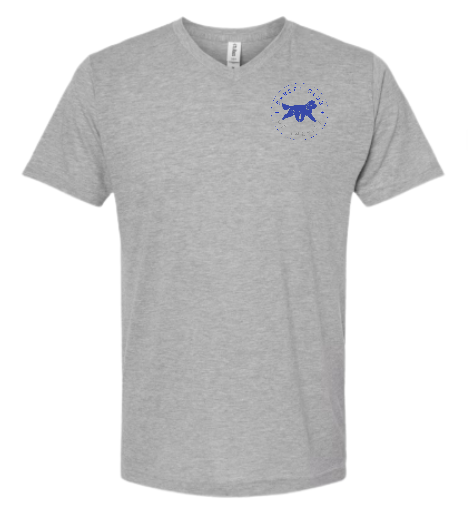 Embroidered Polyester V-Neck T-Shirt